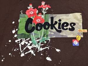 NWOT Cookies SF Wildflower Camo Splatter Graphic T-Shirt Brown Size 4X